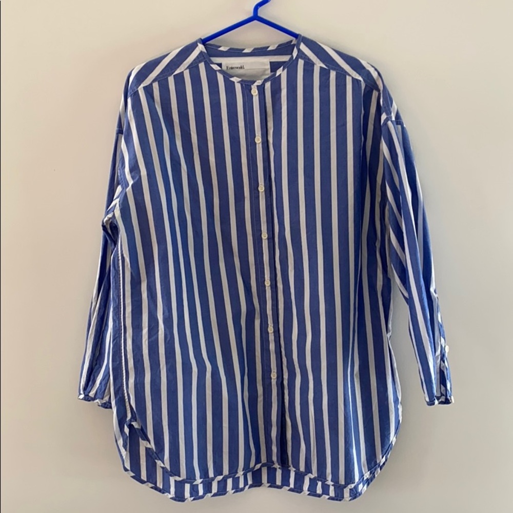 Entire world oversized button up